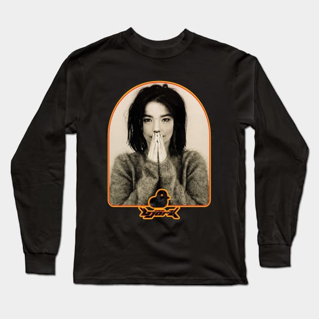 Björk >>>> Aesthetic 80s Long Sleeve T-Shirt by BurogArt